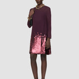 Purple Cheryl Chiffon Sequins Dress - Joseph