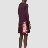 Purple Cheryl Chiffon Sequins Dress - Joseph