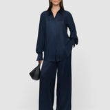 Blue Childs Silk Satin Blouse - Joseph