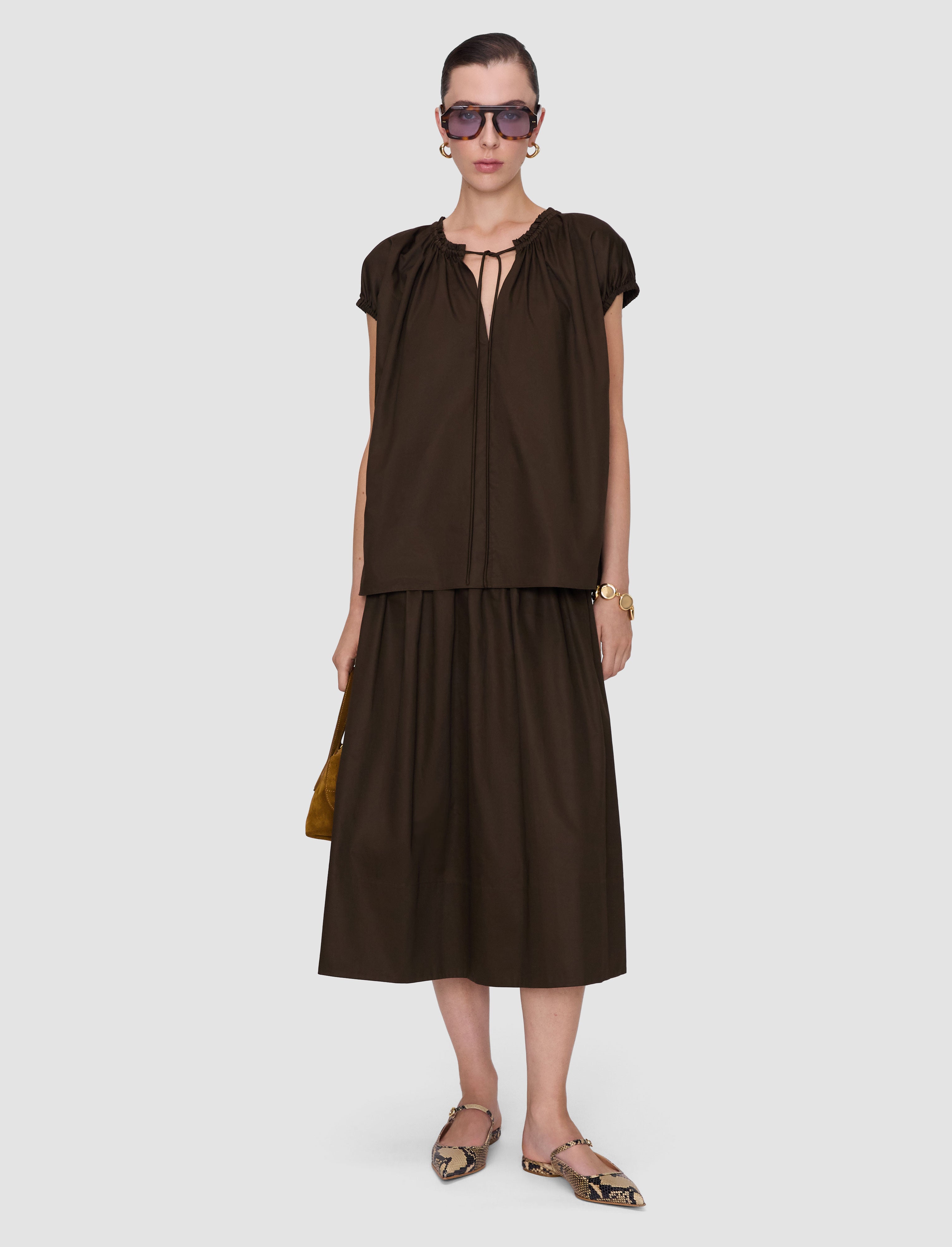 brown-cindy-cotton-sateen-blouse-JOSEPH