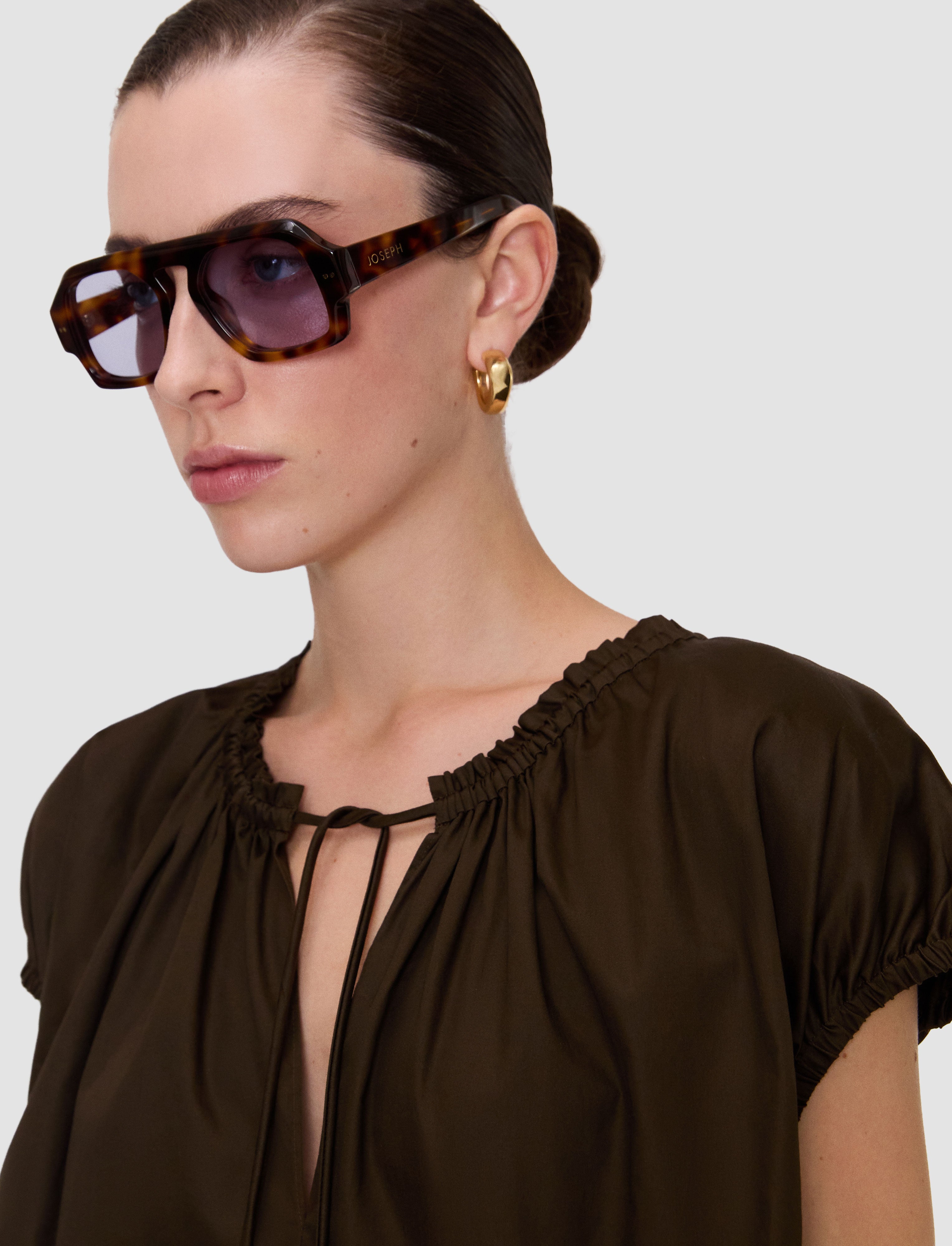 brown-cindy-cotton-sateen-blouse-JOSEPH