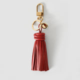 Clover Leather Tassel Keyring