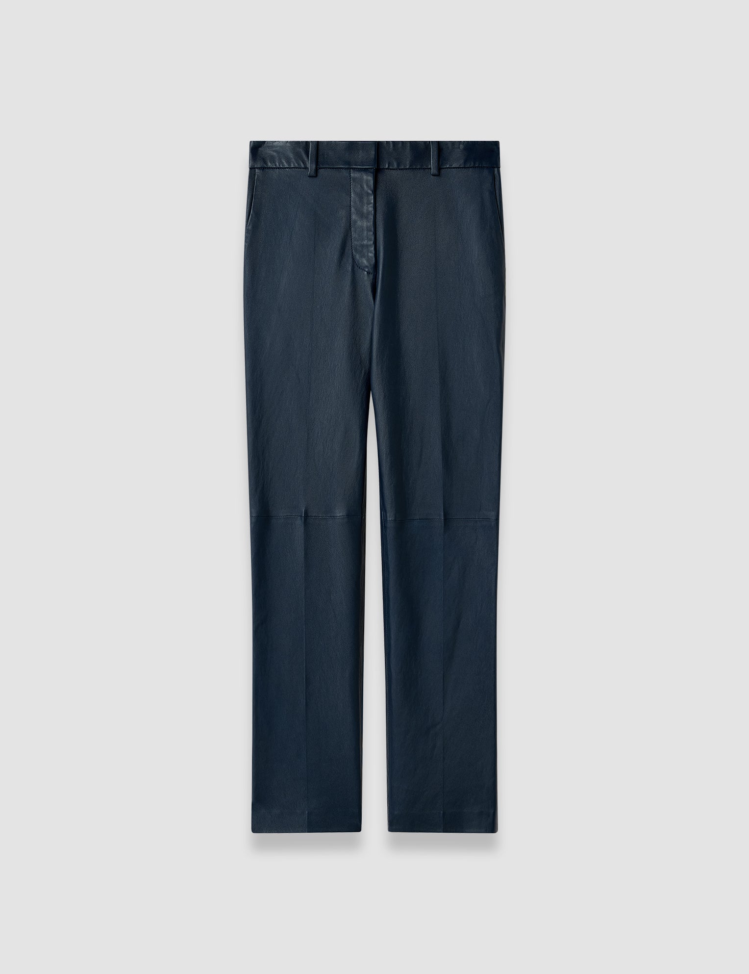 Blue Coleman Long Leather Stretch Trousers - Joseph