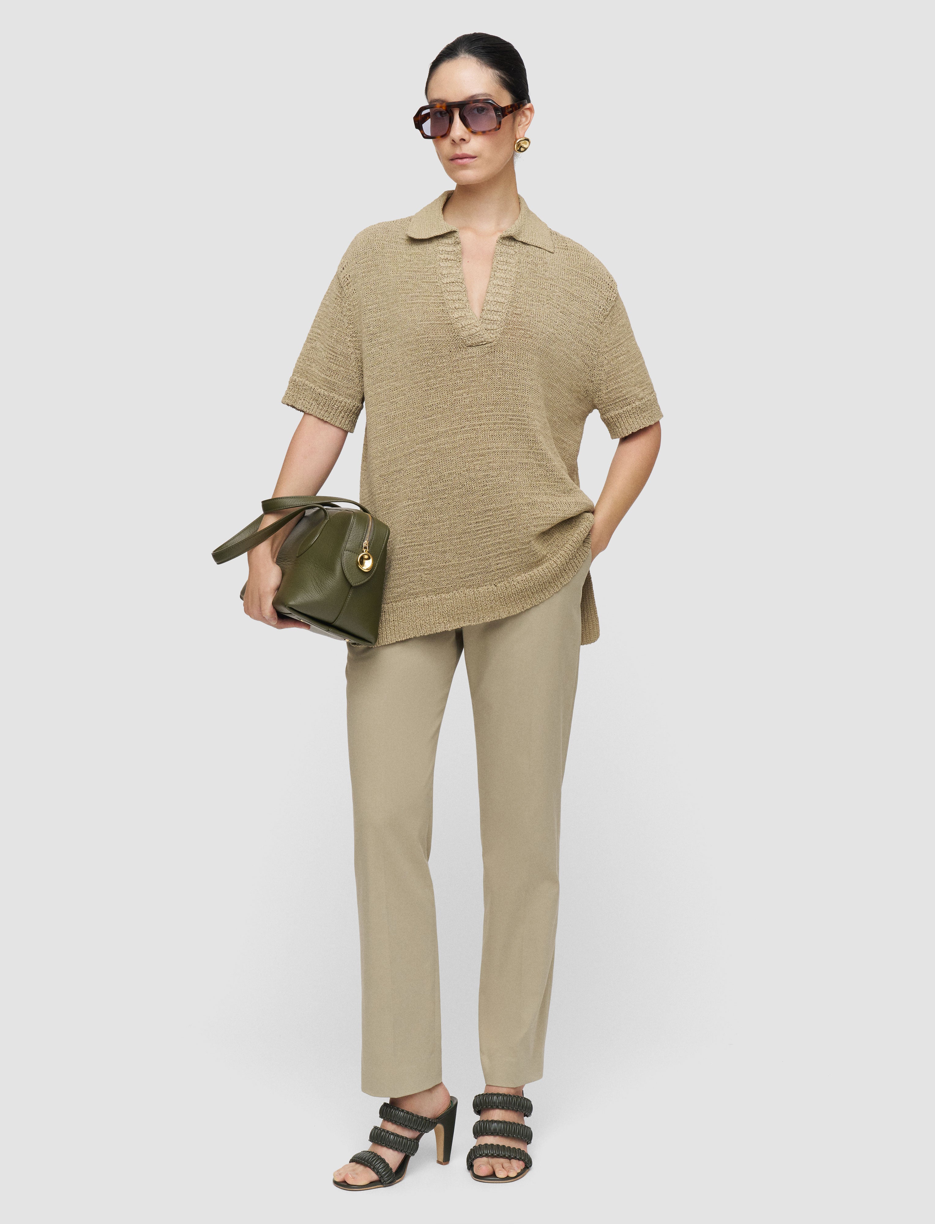 vert-pantalon-long-coleman-en-coton-leger-JOSEPH