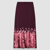 Purple Connie Chiffon Sequins Skirt - Joseph