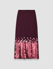 Purple Connie Chiffon Sequins Skirt - Joseph