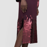 Purple Connie Chiffon Sequins Skirt - Joseph