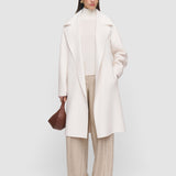 White Costana Double Face Cashmere Coat - Joseph