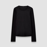 Cotton Silk Jersey Long Sleeve T-Shirt