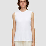 White Cotton Silk Jersey Tank Top - Joseph