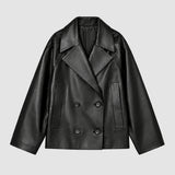 Manteau Curbar en cuir brillant
