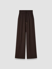 Brown Dee Crepe Trousers - Joseph