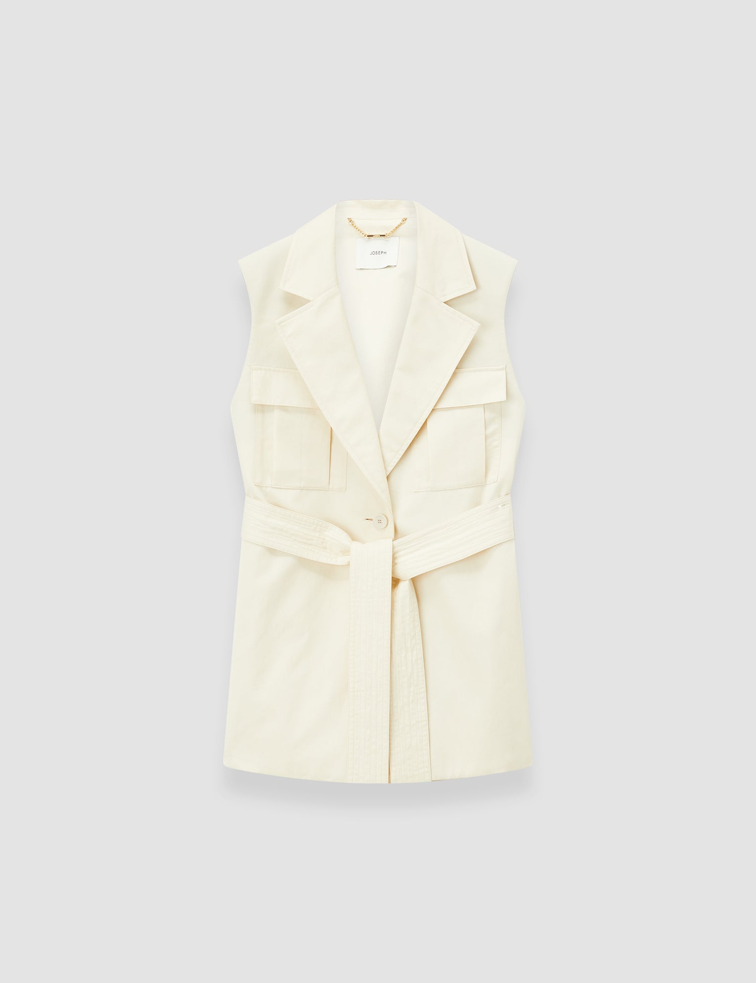 White Diafa Cotton Linen Jacket - Joseph