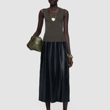Black Didi Light Nappa Leather Skirt - Joseph