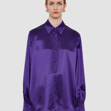 Purple Dieu Double Satin Blouse - Joseph