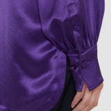Purple Dieu Double Satin Blouse - Joseph