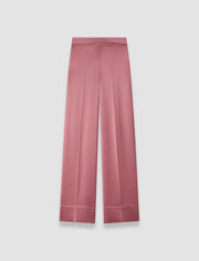 Pink Dijon Double Satin Trousers - Joseph