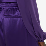 Purple Dijon Double Satin Trousers - Joseph
