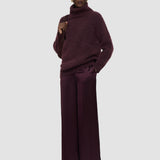 Purple Dijon Double Satin Trousers - Joseph
