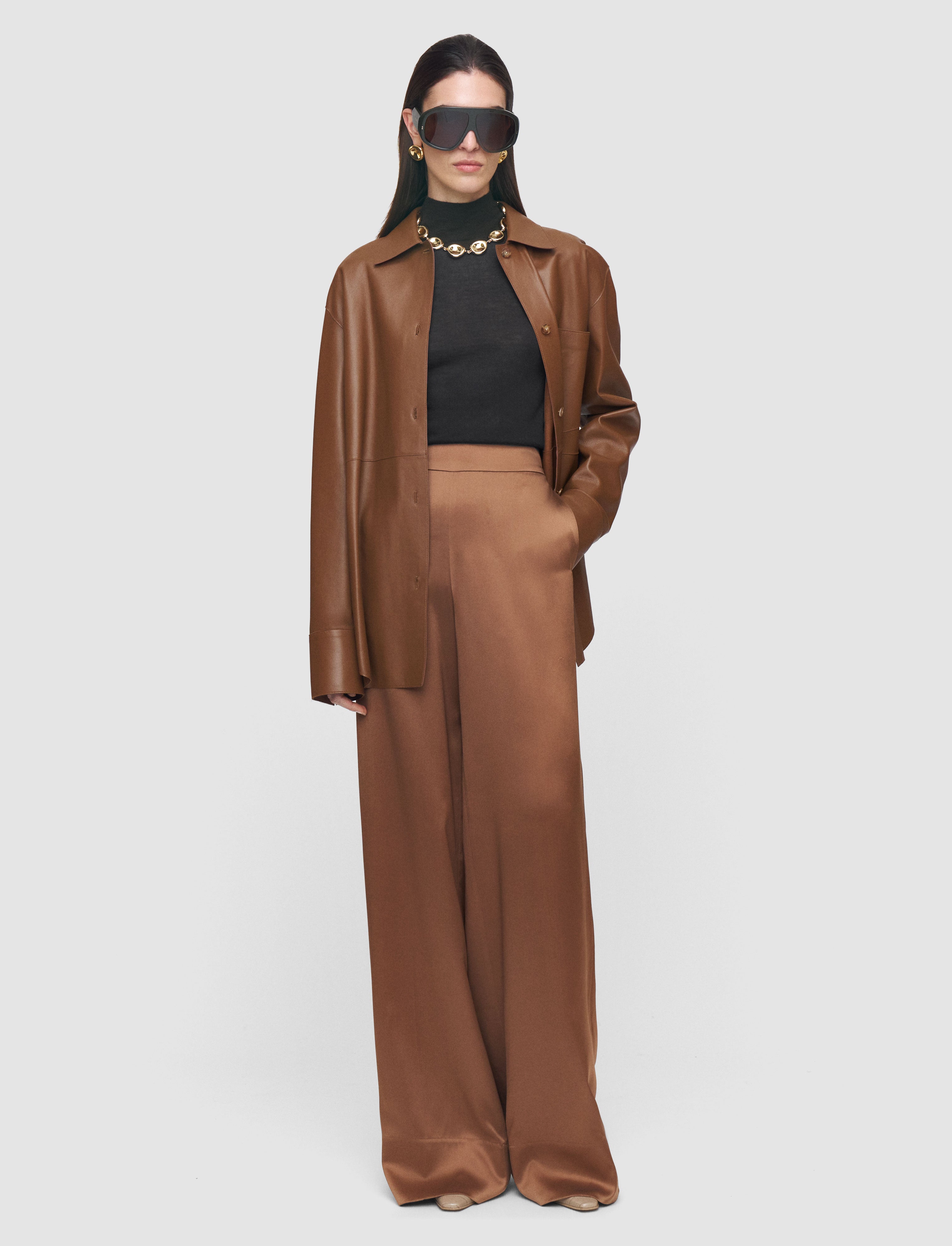 brown-dijon-silk-satin-trousers-JOSEPH