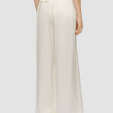 White Dijon Silk Satin Trousers - Joseph