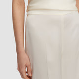 White Dijon Silk Satin Trousers - Joseph