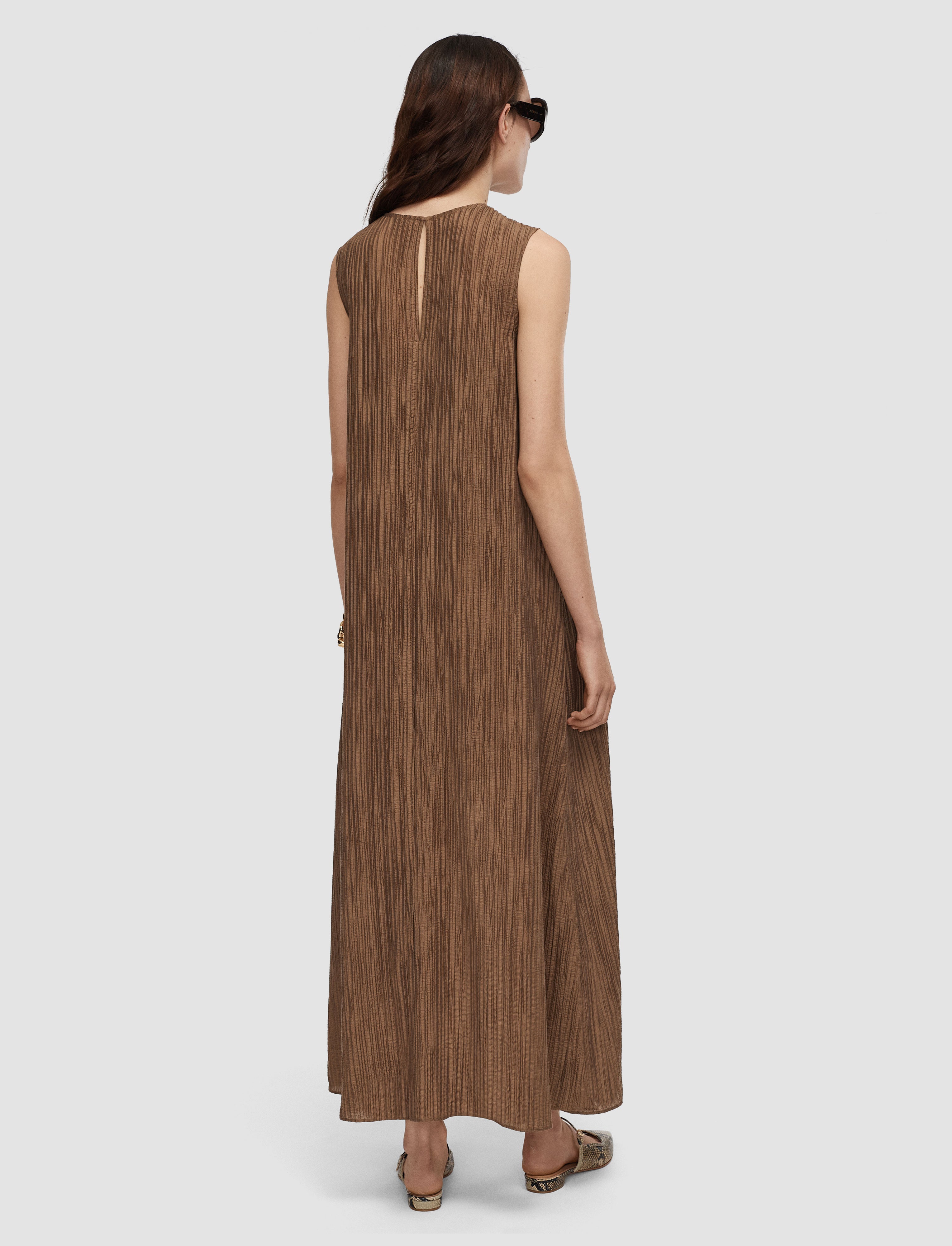 brown-dion-fluid-crinkle-dress-JOSEPH