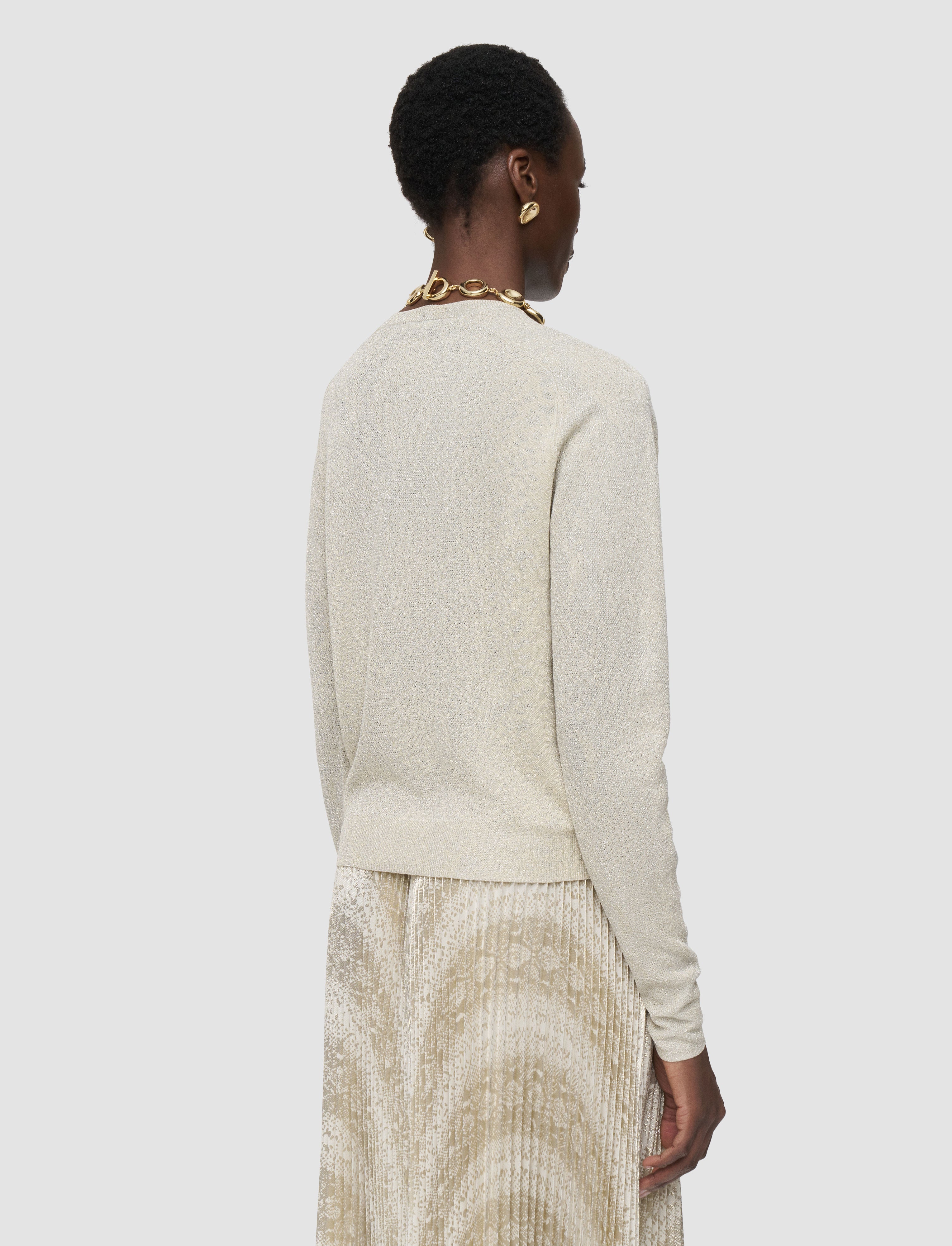 gold-cardigan-en-maille-a-motif-serpent-doris-lurex-JOSEPH