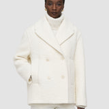 White Eddie Wool Boucle Coat - Joseph