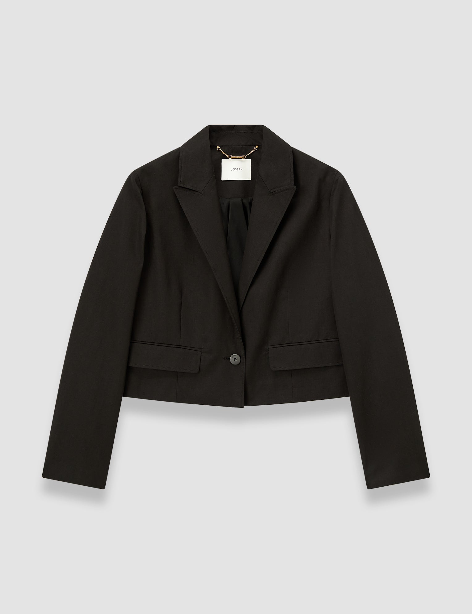 Black Elias Cotton Linen Jacket - Joseph