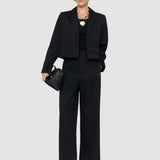 Black Elias Cotton Linen Jacket - Joseph