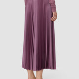 Purple Ella Knit Weave Plissé Culottes - Joseph