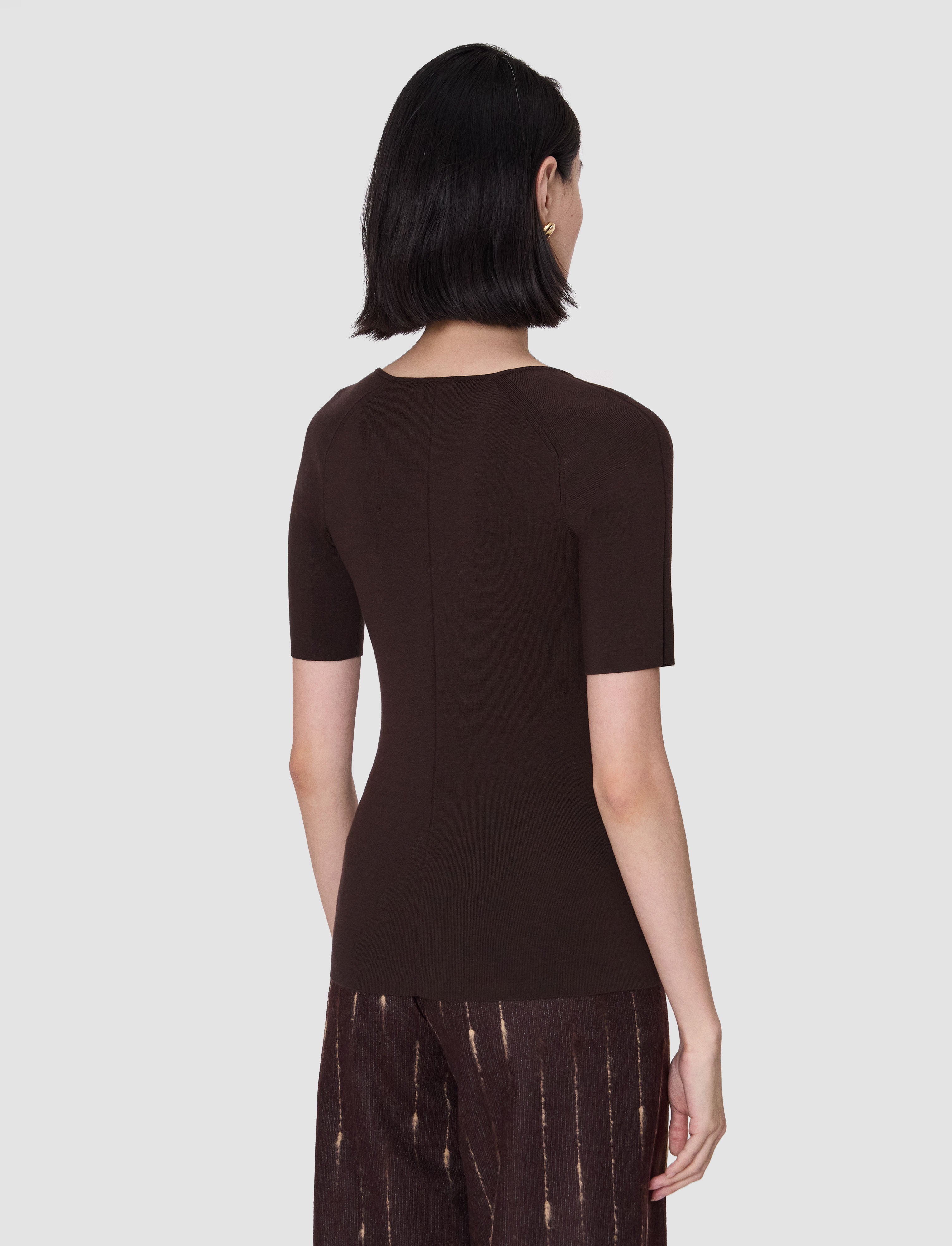 brown-elly-silk-stretch-v-neck-top-JOSEPH