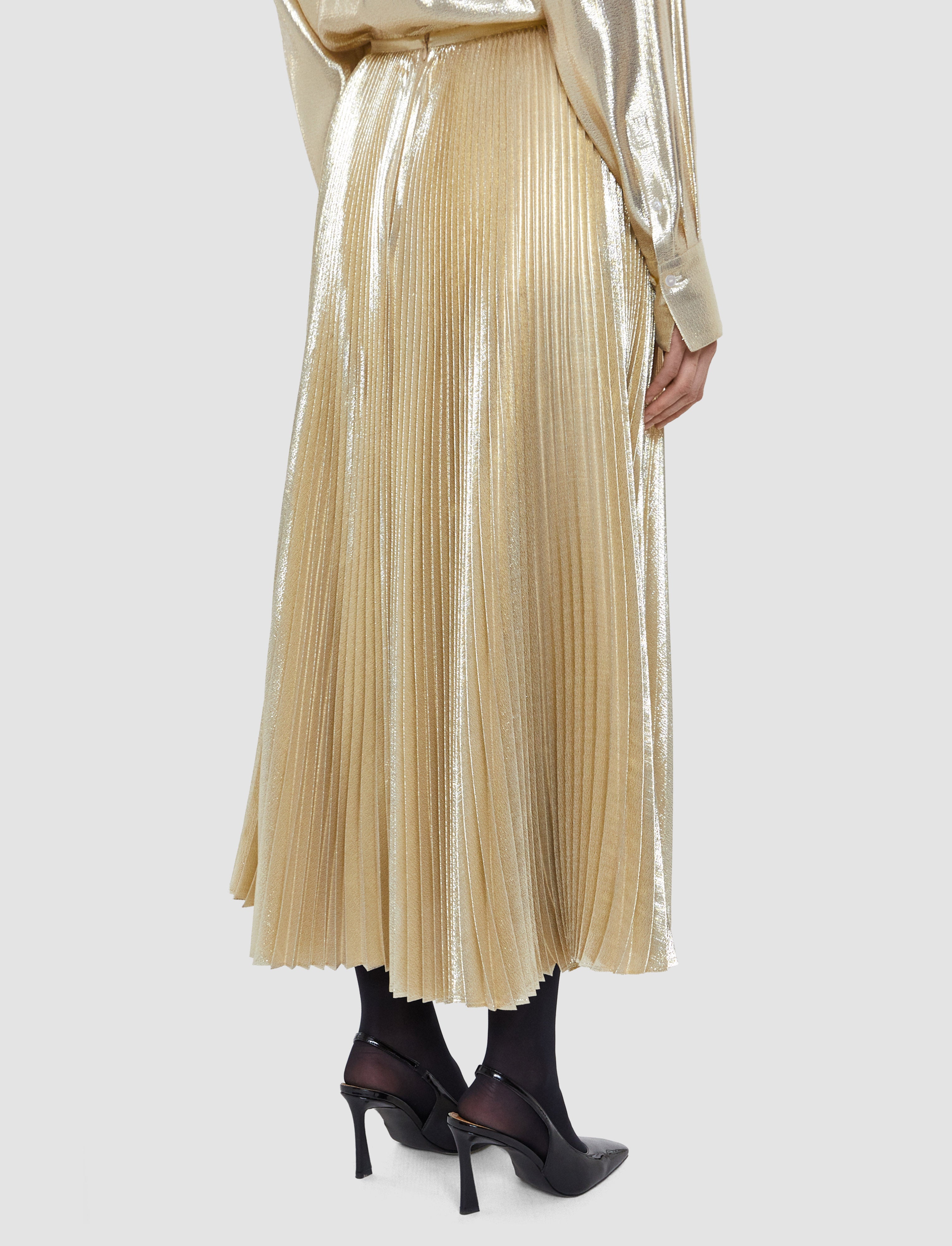 gold-jupe-en-soie-lamee-JOSEPH