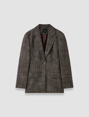 Brown Fallon Textured Tailoring Wool Jacket - Joseph