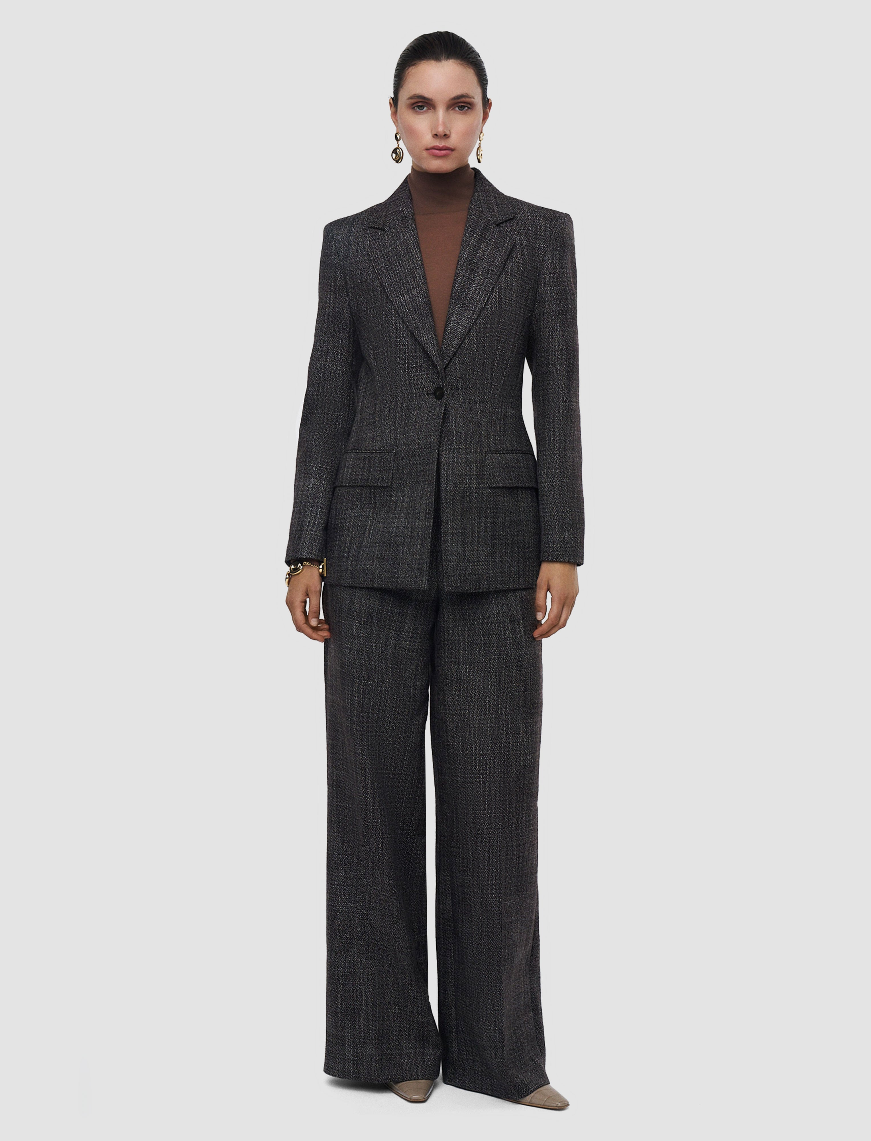 marron-veste-fallon-en-laine-texturee-JOSEPH