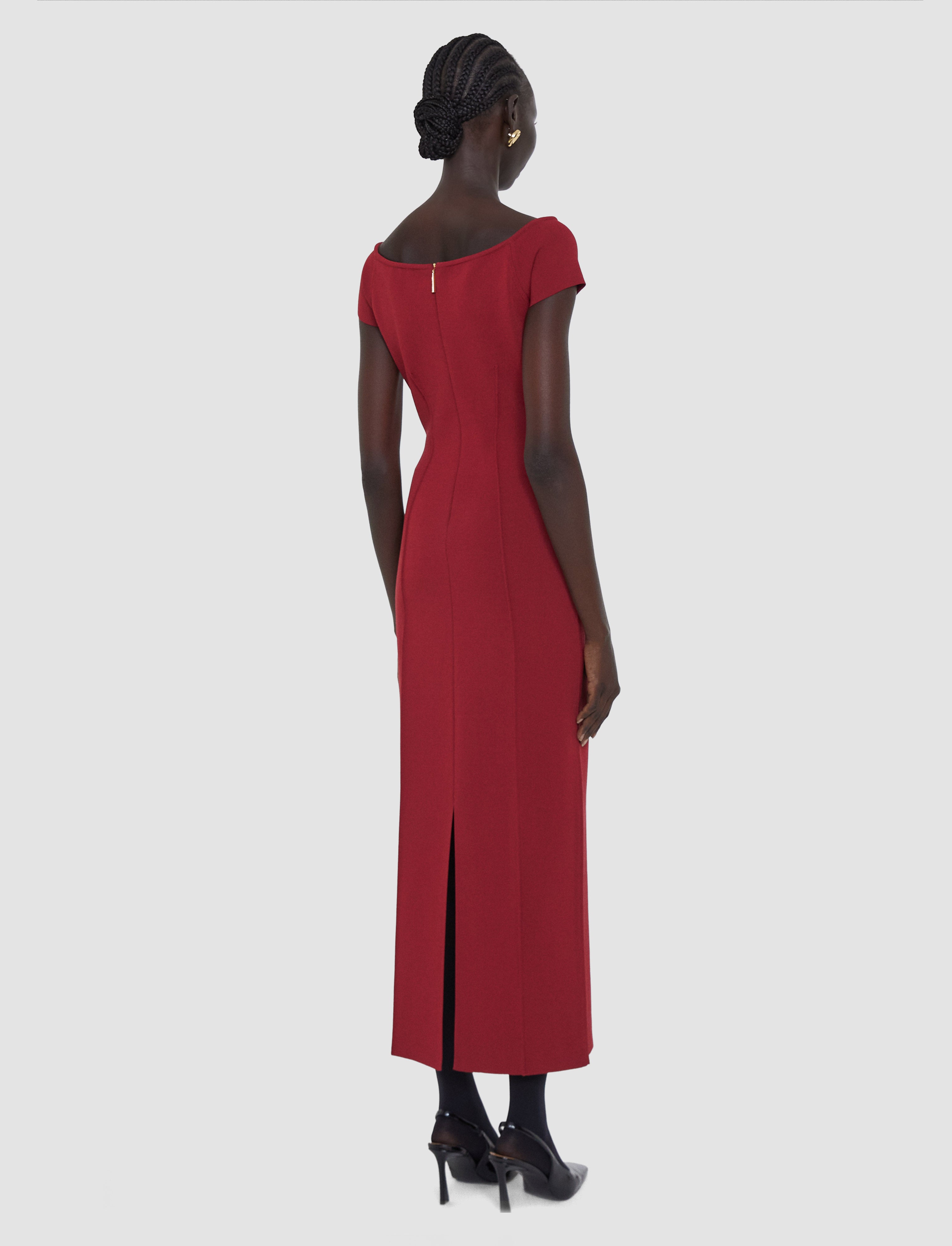 rouge-robe-en-jersey-compact-milano-JOSEPH