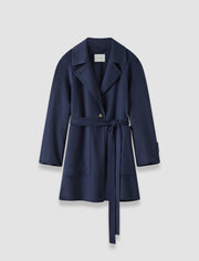 Blue Frankie Light Double Face Wool Coat - Joseph