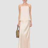 Beige Gaia Silk Satin Camisole - Joseph