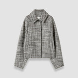 Geroux Crosshatch Virgin Wool Coat