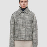 Geroux Crosshatch Virgin Wool Coat