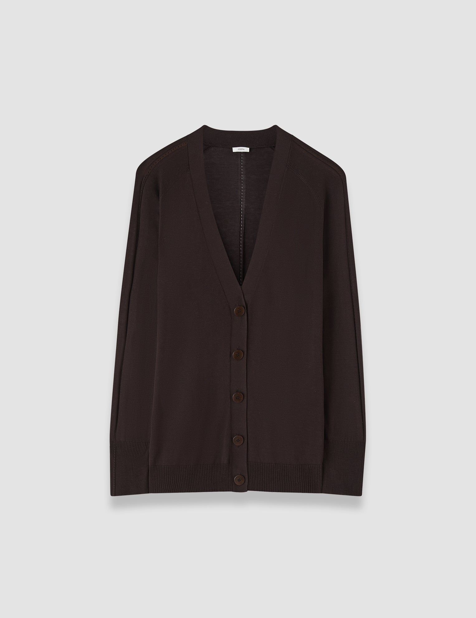 Brown Gladi Silk Knit Cardigan - Joseph