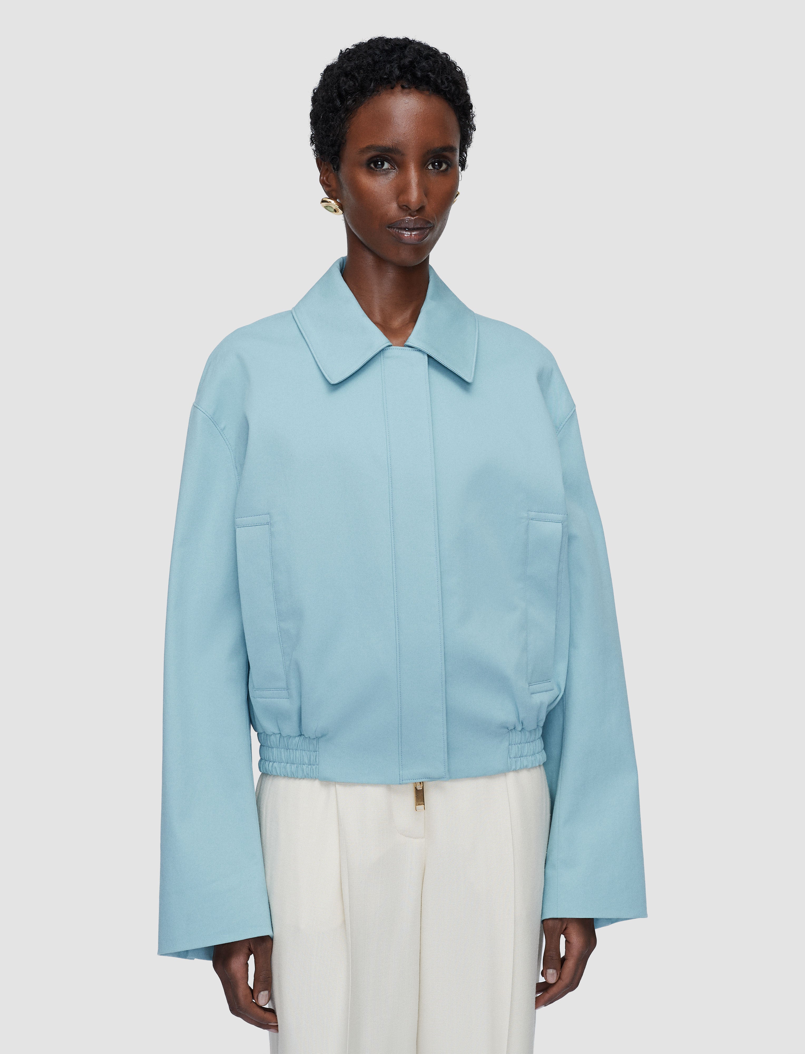 blue-haddou-light-cotton-bomber-jacket-JOSEPH