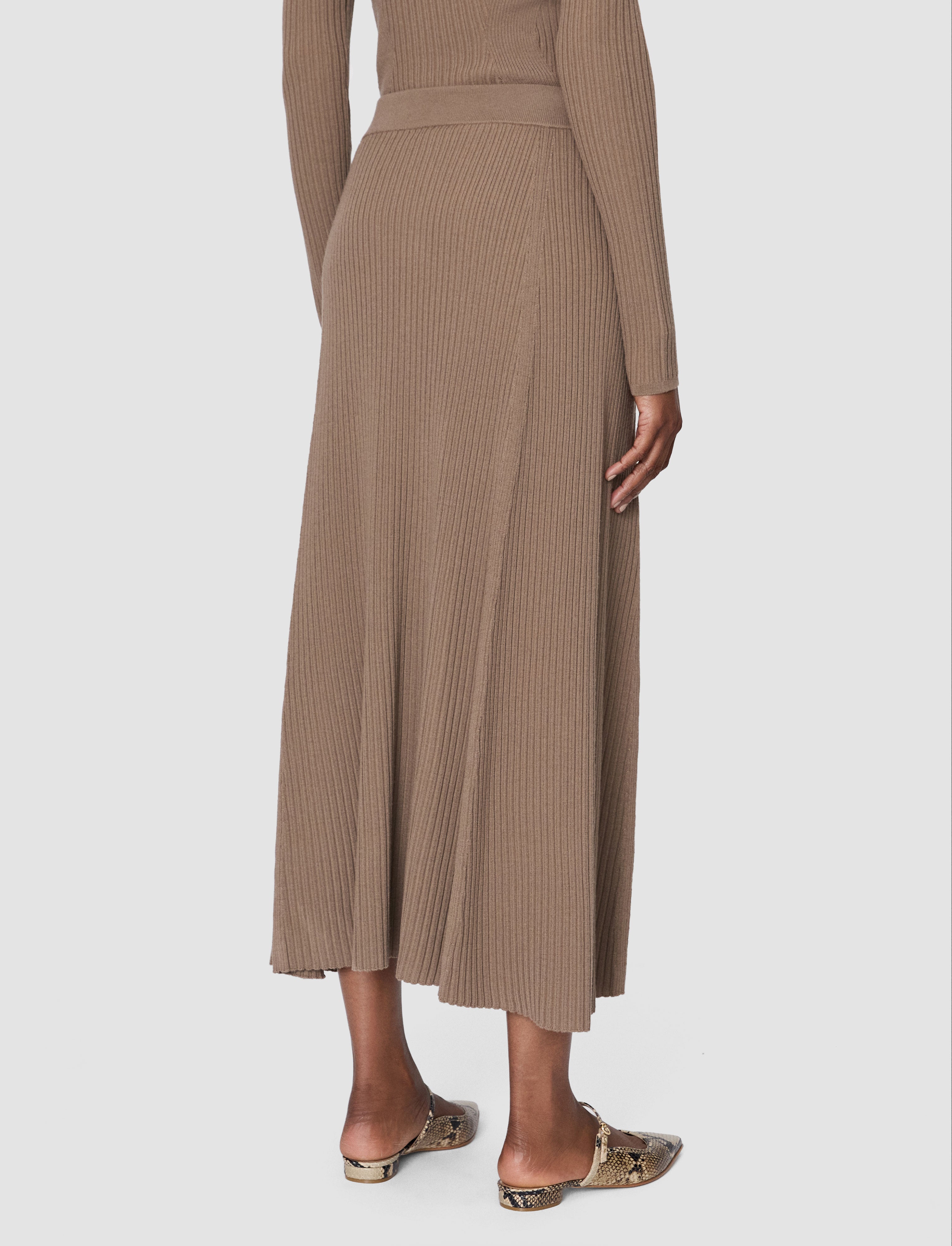 brown-hallie-merino-wool-rib-skirt-JOSEPH