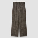 Brown Hawley Textured Tailoring Wool Trousers - Joseph