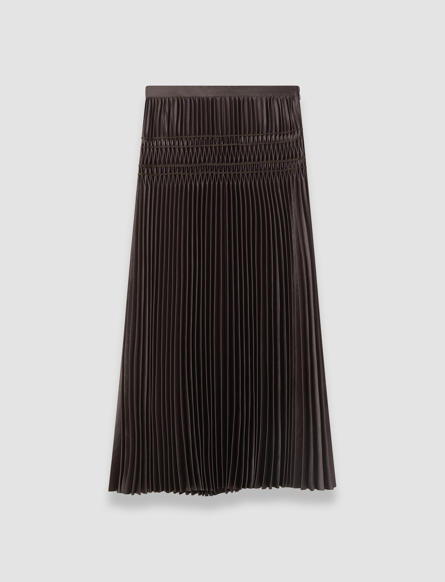 marron-jupe-hayes-plissee-en-tissu-JOSEPH