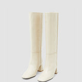 Heeled Knee High Patent Leather Boots