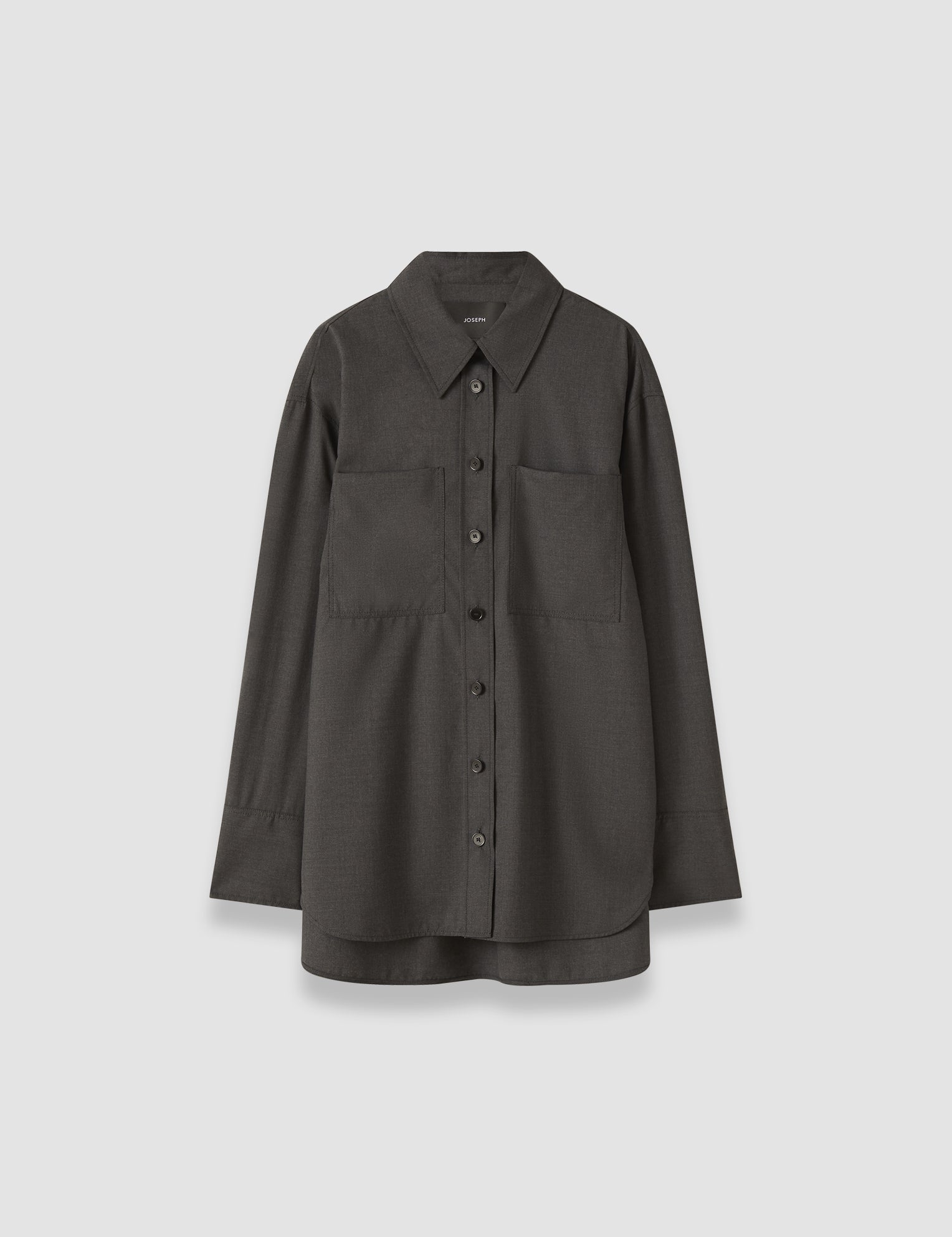 Grey Herold Light Wool Tailoring Shirt - Joseph