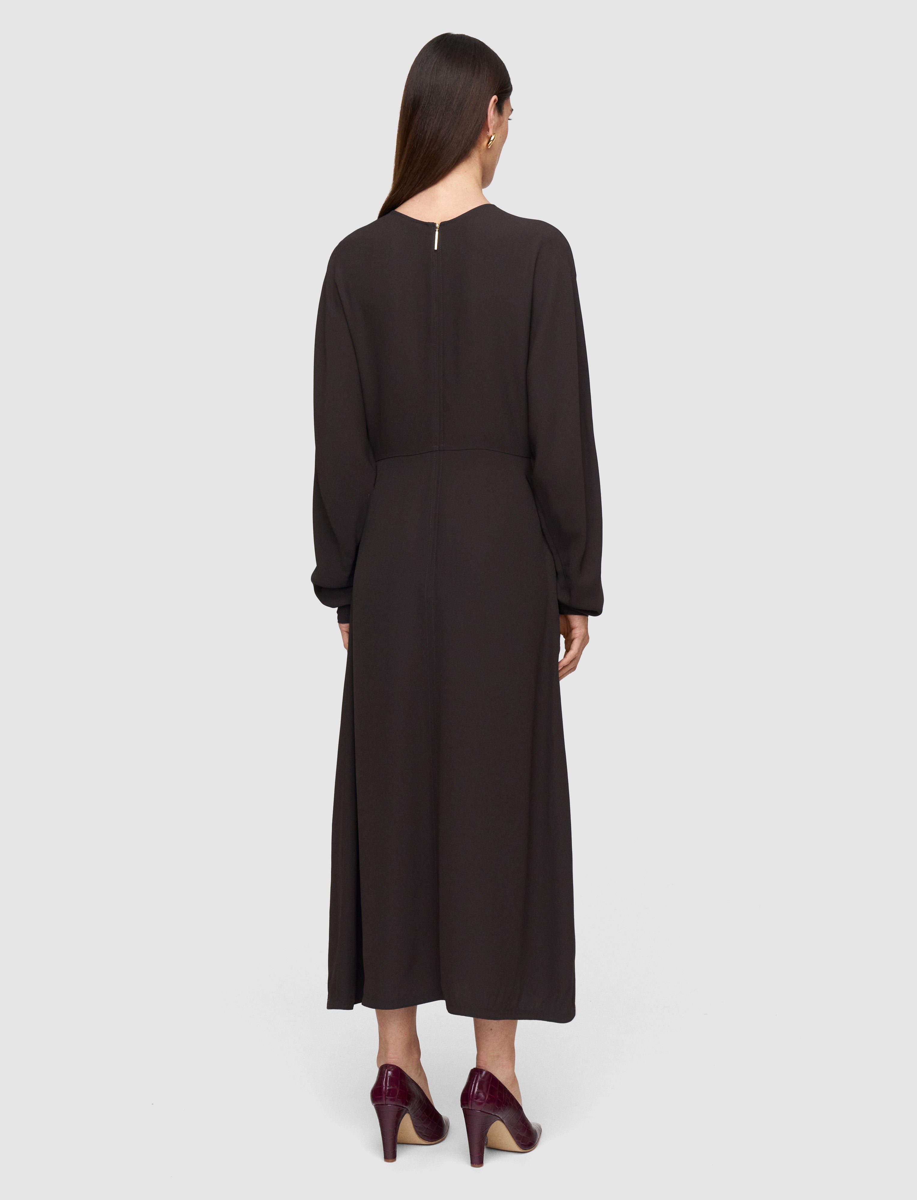 brown-hills-crepe-dress-JOSEPH