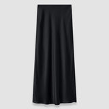 Isaak Long Silk Satin Skirt
